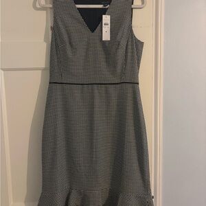 NWT Ann Taylor Black and White Houndstooth Dress